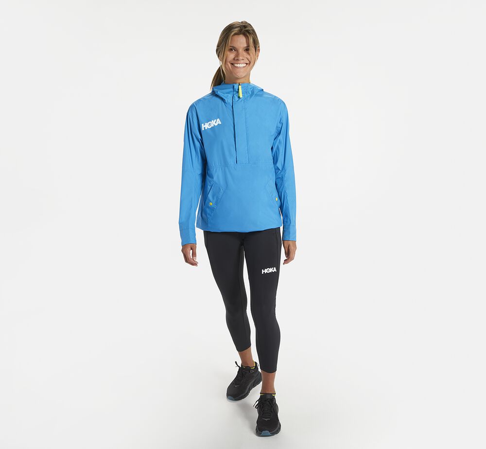 Hoka One One Anorak Jacka All Gender Blå - SE-2049681